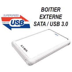 BOITIER DISQUE DUR 2,5" SATA - USB 3.0