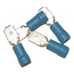 10 LANGUETTES MLE 6,3x0,8mm BLEU