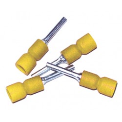 10 EMBOUTS DE CABLAGE JAUNE 10 mm