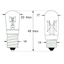 AMPOULE FOUR 220-230V / 15W / E14