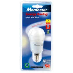 MEMOSTAR LAMPE ECO MINI GLOBE 7W E14