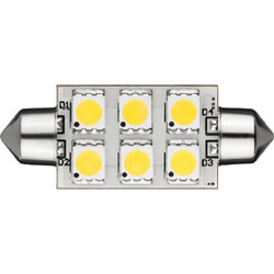 LAMPE A LEDs NAVETTE 42mm 6000K 1,3W=10W