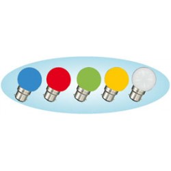 LAMPES 6 LEDS B22 BLEU 230VAC