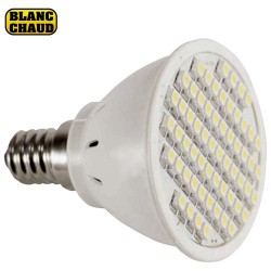 LAMPE 60 LEDs 3W E14 BLANC CHAUD