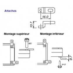 RETEX SERIE 70 KIT FIXATION MURALE GRISE