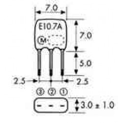 FILTRE CERAMIQUE 10,7 MHZ SFE 10,7 MA22