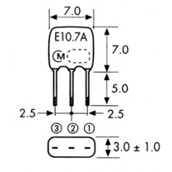 FILTRE CERAMIQUE 10,7 MHZ SFE 10,7 MA