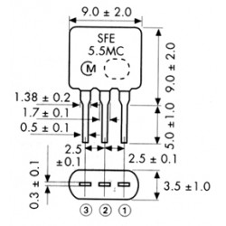 FILTRE CERAMIQUE 4,5 MHZ SFE 4,5 MB