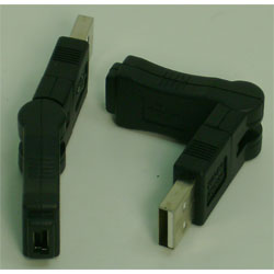 ADAPTATEUR ORIENTABLE USB A M > MINI USB