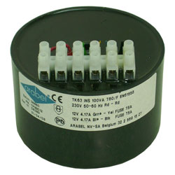 TRANSFO TORIQUE 2x12V - 2x4,17A - 100VA