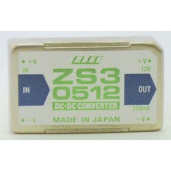 CONVERTISSEUR DC/DC 3W 5Vdc>>12Vdc 250mA