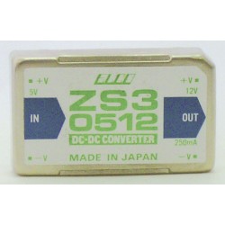 CONVERTISSEUR DC/DC 3W 5Vdc>>12Vdc 250mA