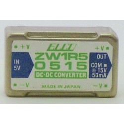 CONVERTISSEUR DC/DC 1W5 5V>>>+/-15V 50mA