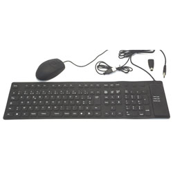 COMBINE CLAVIER + SOURIS EN SILICONE