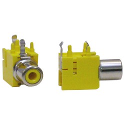 CONNECTEUR RCA FEM.  JAUNE--CI 90--10 P