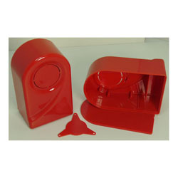 COFFRET PLASTIQUE ROUGE  LOT 5 Pices