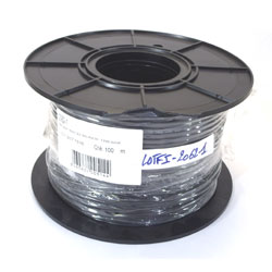 FIL CABLAGE ALARME 6x0,22mm NOIR 100 M