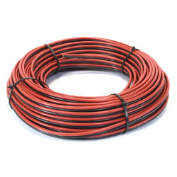 CABLE HP 2x4mm ROUGE-NOIR