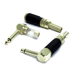 JACK MALE MONO 6,35 METAL COUDE A SOUDER