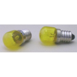 LAMPE CULOT E10-6V-2,4W-JAUNE AU XENON