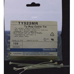 SERRE-CABLES IVOIRE 90X2,5mm SACHET 100P