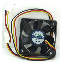 VENTILATEUR 50x50x10mm 3 FILS 2 CONNECT.