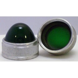 CABOCHON ROND METAL VERRE VERT