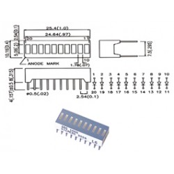 BARGRAPHS 10 SEG. ROUGE 9000 MICROCD