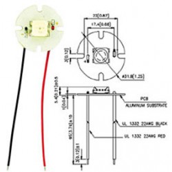 MODULE LED KINGBRIGHT JAUNE 9cd