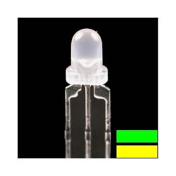 LED 3 BICOLORE VERTE JAUNE 3 PATTES