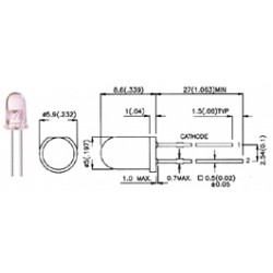 LED IR 5MM BLEU TRANSPARENT 940NM