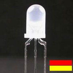 LED 5 BICOLORE ROUGE JAUNE 3 PATTES