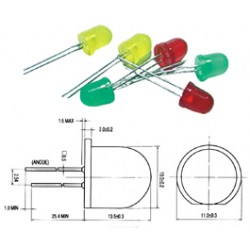 LED DIAMETRE 10mm STANDARD JAUNE