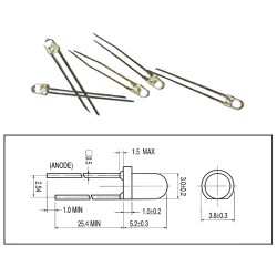 LED 3MM HL BLEUE DIFFUSANT