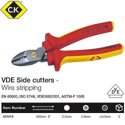 CK 431019 PINCE COUPANTE DIAG. VDE 160mm