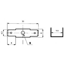 100 LANGUETTE DOUBLE 90  6.3 x 0 ,8 mm