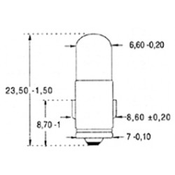 AMPOULE BA7S 6V/40MA