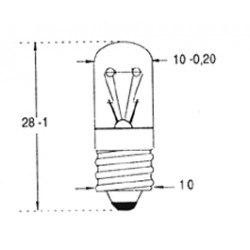 AMPOULE E10 12V 250MA 3W