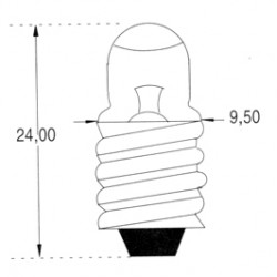 5 AMPOULES E10 2.5 V 0.3 A MINILO