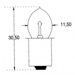 LAMPE P13.5S  3.6V  0.8A