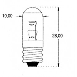 AMPOULE E10 NEON FLUO 220V 1,5MA