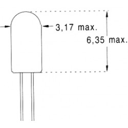 AMP. LUCIOLE 12V/60MA 3.17X6.35mm