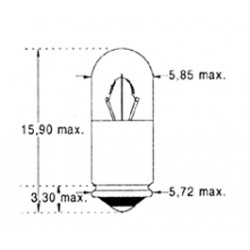 AMPOULES MIDGET FLANGED T1 28V/40 MA