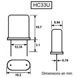 QUARTZ 1,048576 MHZ HC33