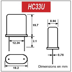 QUARTZ 4,9152 MHZ HC33