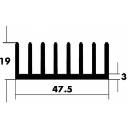 DISSIPATEUR RAWA410 1000mm 7.5C/W