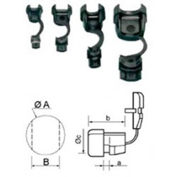 SERRE CABLES MEP POLY. 6 NOIR 9.5X3.1