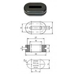 PASSE FILS OBLONGS PVC SOUPLE 19x27x3 mm