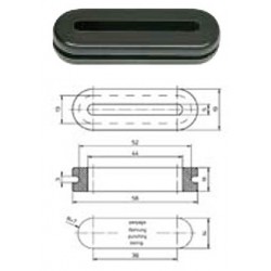 PASSE FILS OBLONGS PVC SOUPLE44x52x5 mm