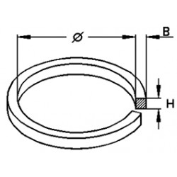 COURROIE  90.5 X B 1.30 X H 1.30 mm